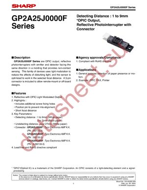 GP2A25J0000F datasheet  